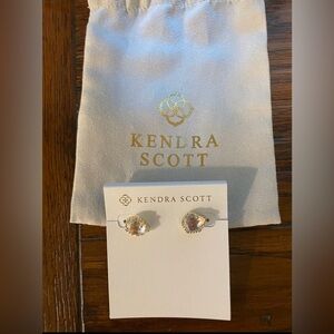 NWT- Kendra Scott Tessa Dichroic glass studs earrings Gold Plated